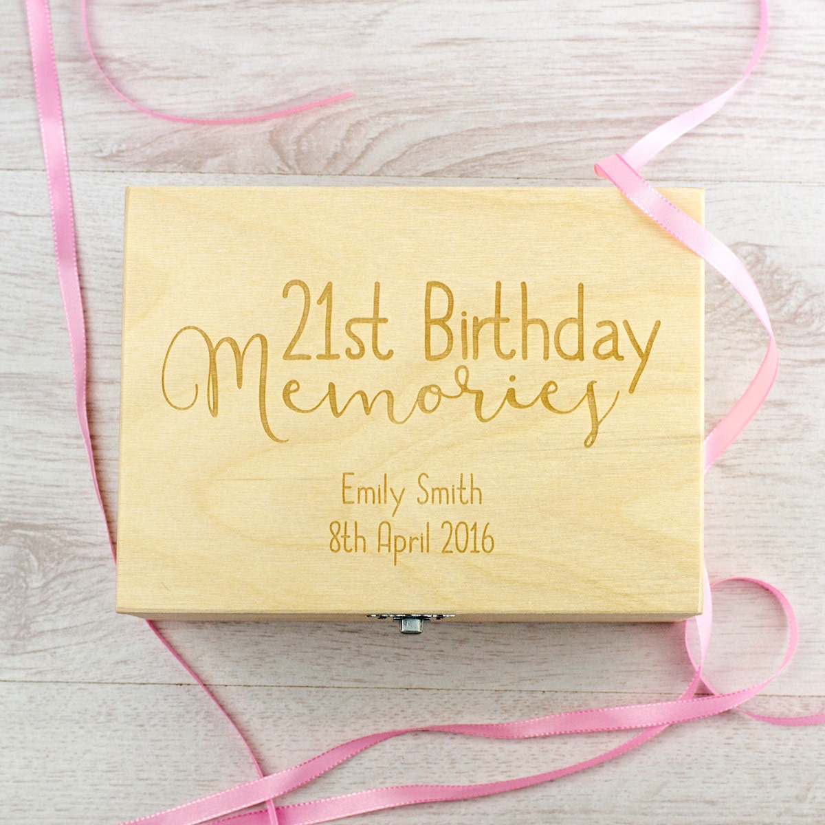 Birthday Keepsake Box 21st Birthday Memories Personalised