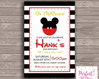 Oh Twodles--Mickey Mouse Birthday Invitation