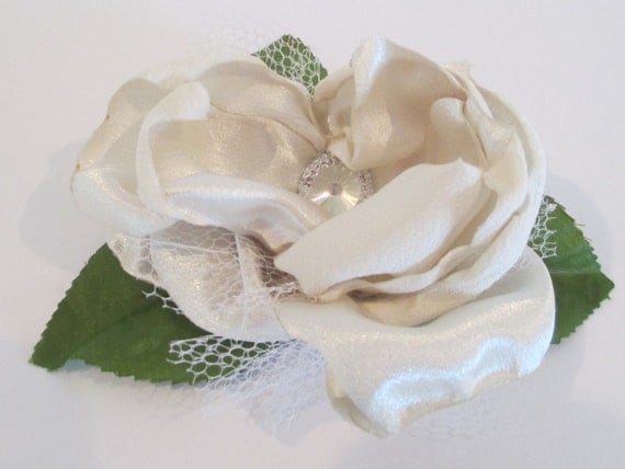 Prom Corage Wedding Corsage Fabric Flower by VintageWeddingChic