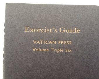 Exorcist - Small Funny Letterpress Notebooks, Journals, Jotters, Cahiers, Carnets