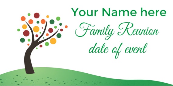  Family  Reunion  Banner  with Dot Tree