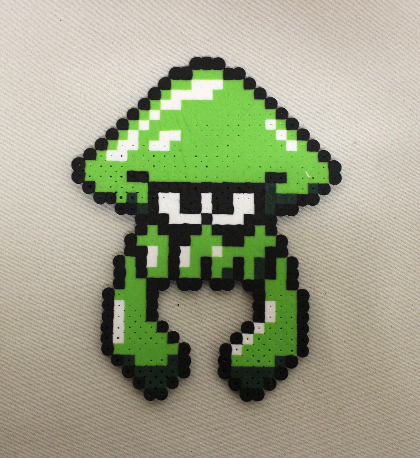 Lime Green Squid Splatoon Inkling Bead Sprite Perler Pixel Art