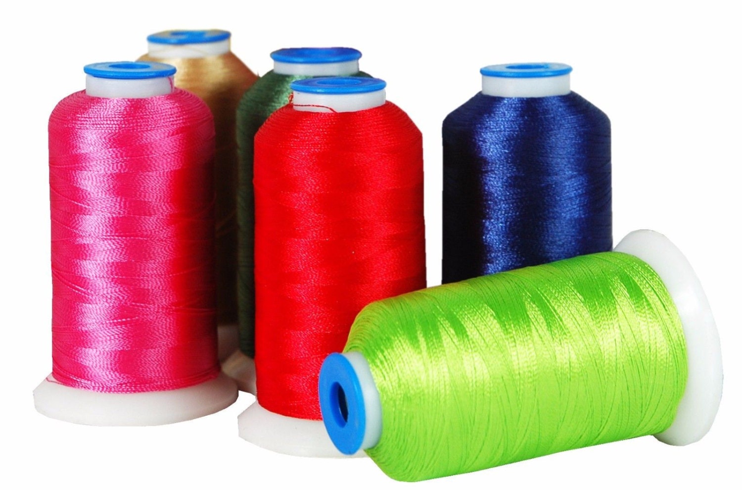 Rayon machine embroidery wldfo set 20 pink  blue by wldfoart1