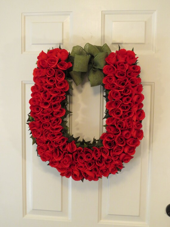 Custom Made KY Derby Horse Wreath Horeseshoe Wreath Horse