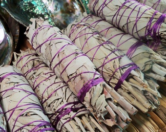 Medium White Sage Smudge Bundle 6" California White Sage Smudging Stick to Clear Negative Energy From Your Home