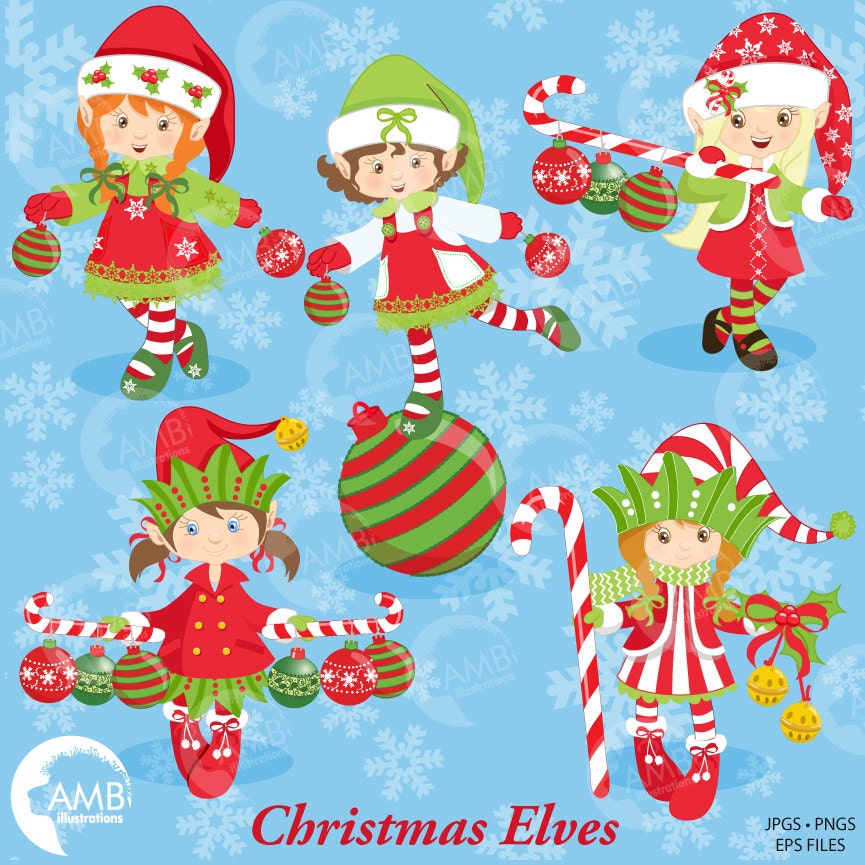 Christmas Elves Clipart Girl Elves Clipart Santa's