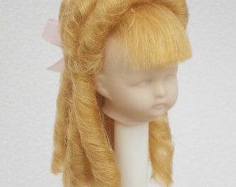doll wig mohair antique german doll handmade doll wig cabinet size vintage doll victorian bjd doll wig ringlet doll wig sundaybestdolls