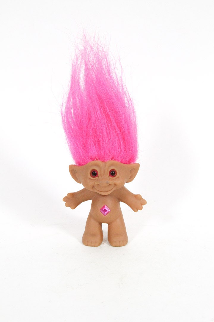 Vintage Treasure Troll Troll Doll Toy Jewel Gem Belly Ace