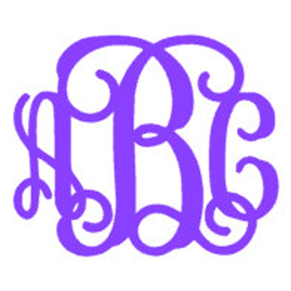 Items similar to Vine Monogram Vinyl Decal on Etsy