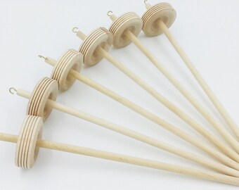 Beginner, student Drop spindle, top or bottom whorl *unfinished