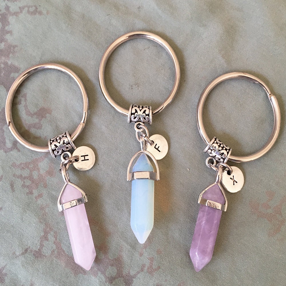 Crystal Triple Keychains/ 3 Crystal Key Chains/ Crystal