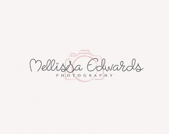 Photography logo - watermark logo camera logo design template. Digital download DIY logo psd logo