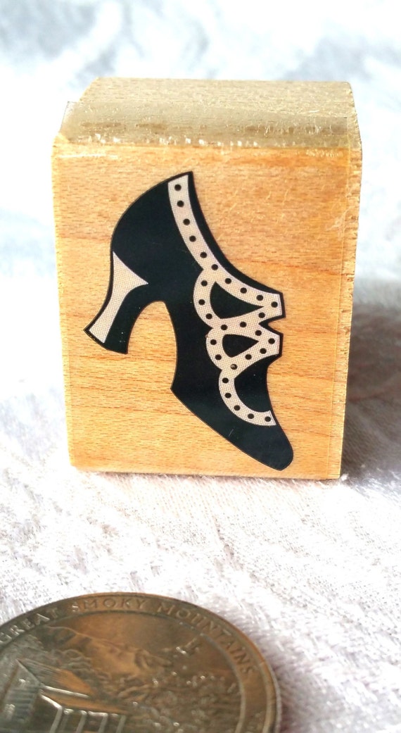 Vintage Shoes Rubber STamp by Hero Arts Retired Stamp Shoes