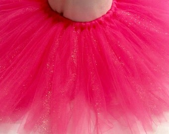 hot pink glitter tutu, pink tutu, fun run tutu, breast cancer tutu, running tutu, adult pink tutu, baby pink tutu, hot pink, birthday tutu