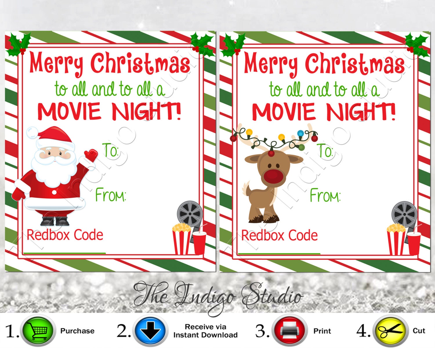 Free Redbox Printable Christmas Favor Tag