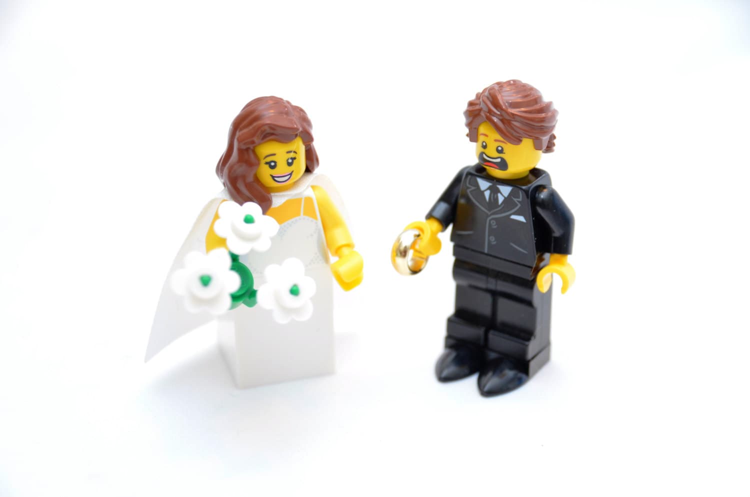 Custom Lego Minifigure Bridal Couple Wedding Lego Bride