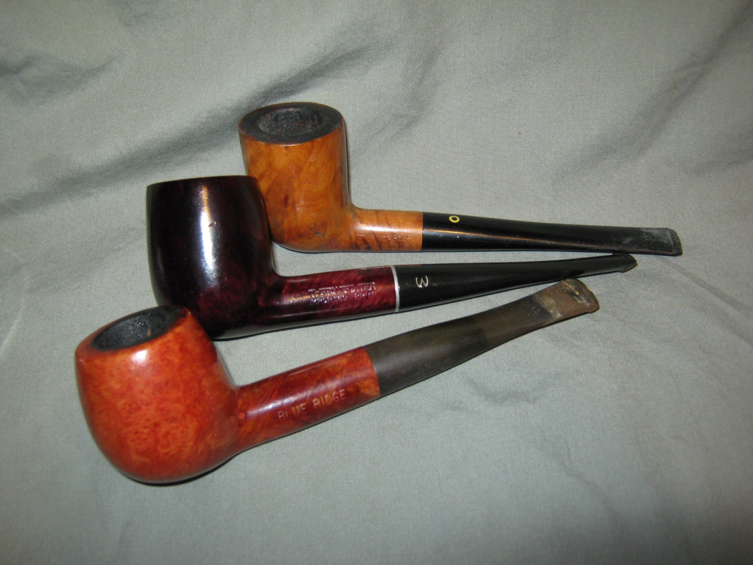 Lot of 3 Vintage Briar Estate Pipes KBB Yello Bole