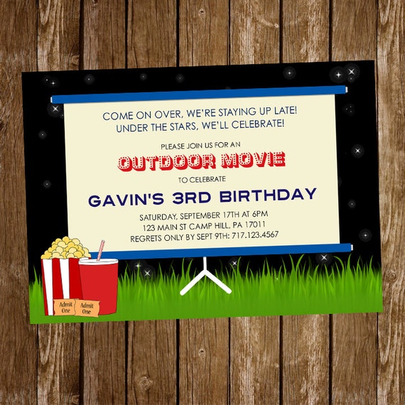 Outdoor Movie Party Invitations 10