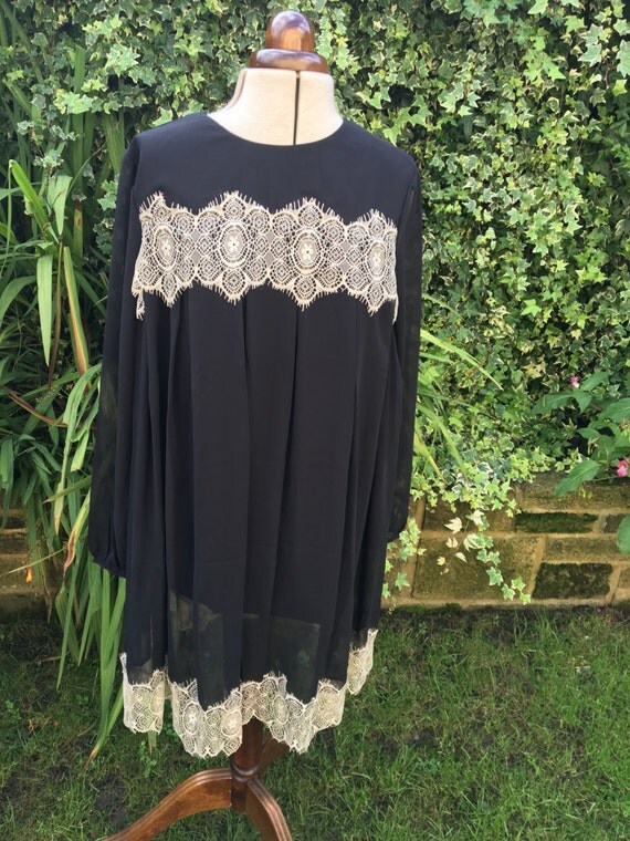 Vintage Gothic Black Dress, Smock, Halloween, Victorian, Whitby, Vampire, Lolita by whiteorchiddesigns1 steampunk buy now online