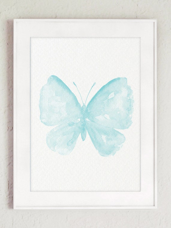 Baby Blue Butterfly set 3 Butterflies by ColorWatercolor on Etsy