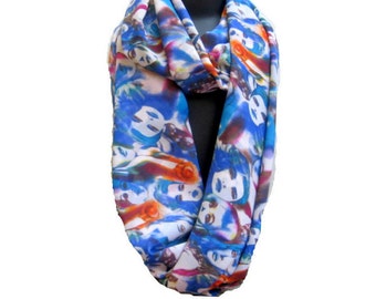 Madonna face print scarf/ Infinity scarf/ loop scarf/ circle scarf/ tube scarf / figure print scarf / chiffon scarf/ gift ideas.