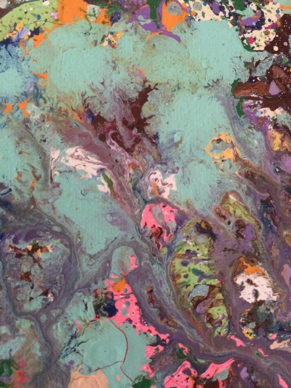 SALE Splatter Painting Abstract Canvas Art Splash Painting
