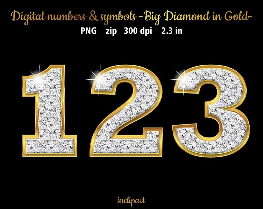 diamond numbers clipart - photo #20