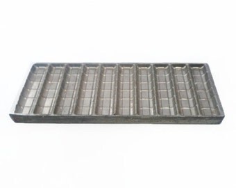 FRENCH ANTIQUE / VINTAGE Metal Chocolate Mold , Antique Mold , French Country Kitchen Decor , Chocolate Bar Mold , Shop Display / Decor