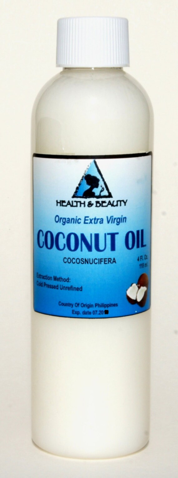 4 oz COCONUT Oil EXTRA VIRGIN Organic Carrier Cold by HBOilsCenter
