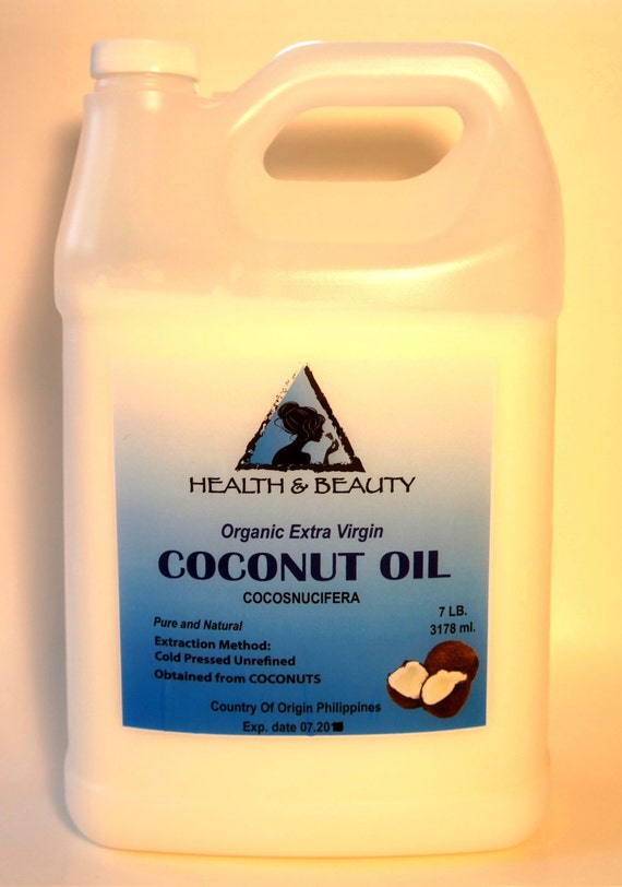 7 Lb 1 gal COCONUT Oil EXTRA VIRGIN Organic by HBOilsCenter