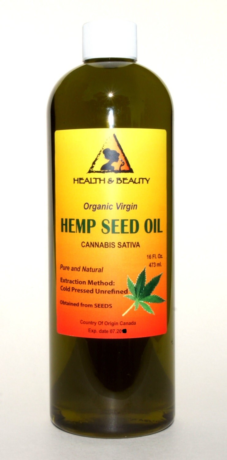 16 Oz Hemp Seed Oil Unrefined Organic Carrier Cold Pressed 3458