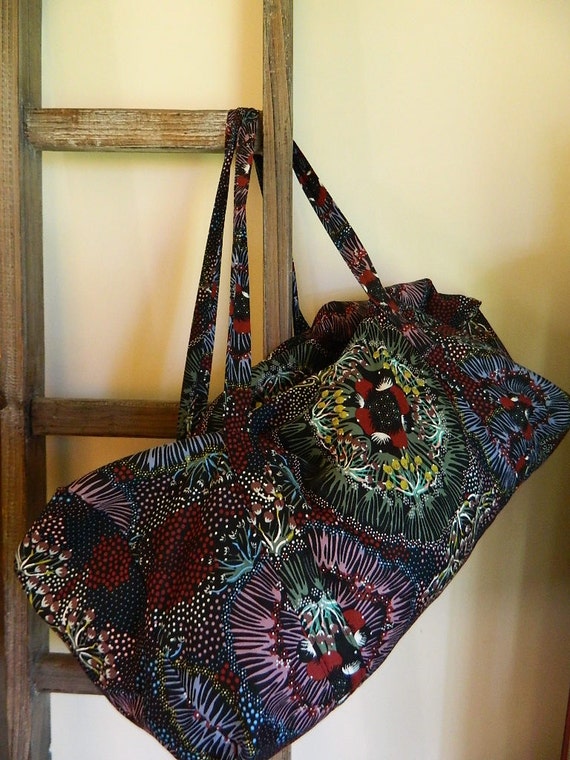 Australian Design Duffel Bag Handmade Australian Aboriginal