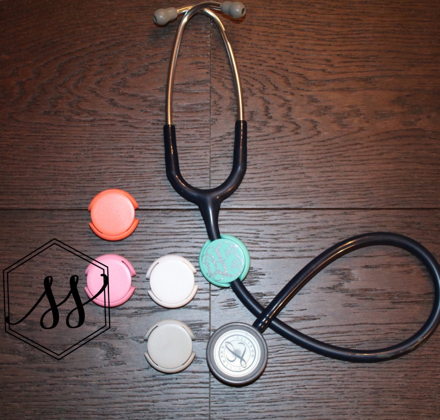 Stethoscope Monogram Clip Stethoscope by SororiitySiisters