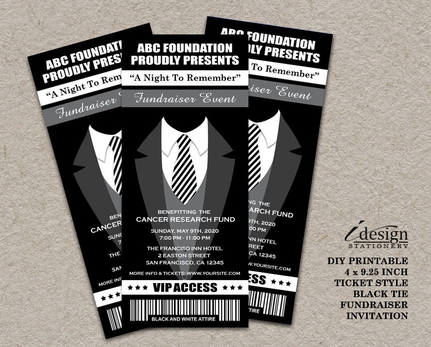 Free Printable Black Tie Invitations 4