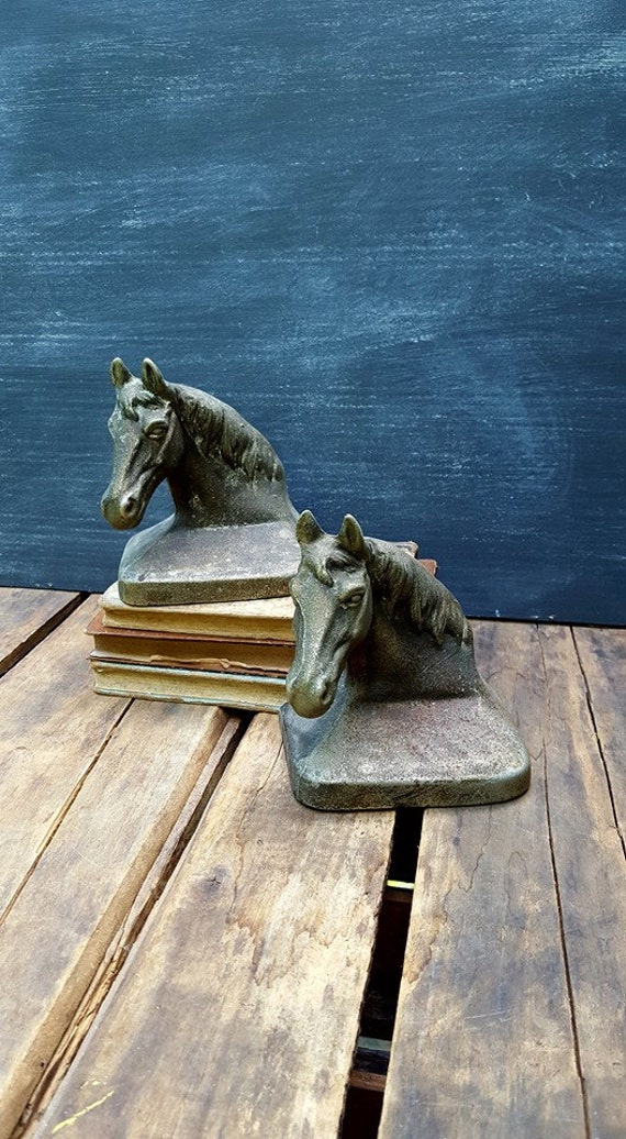 iron bookends horse fence
