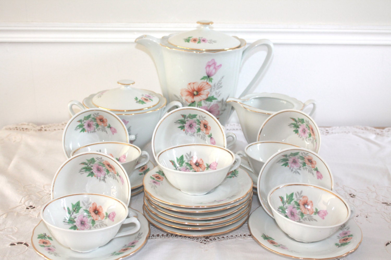 China Coffee Set French Tea Cups French Tea Set French