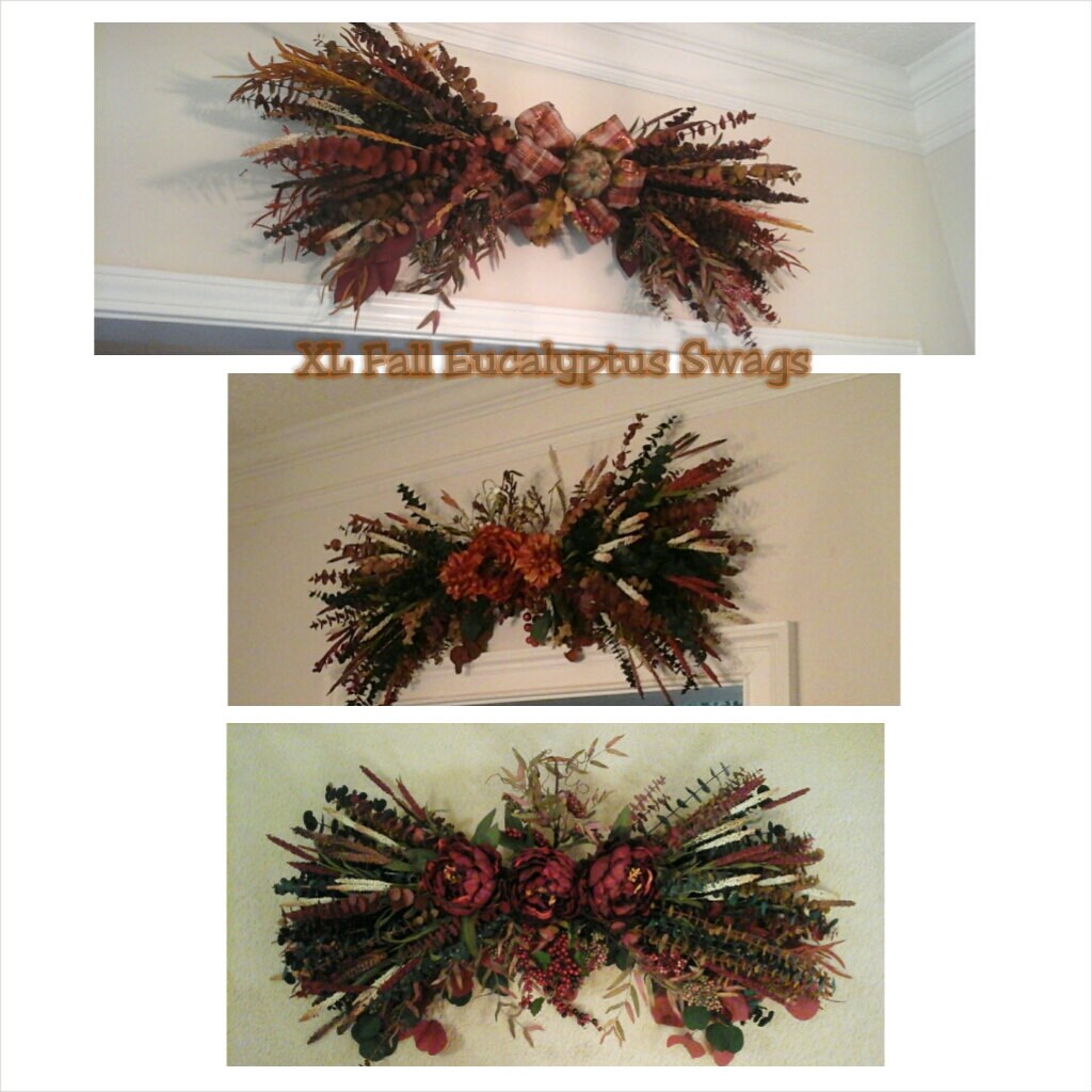 Floral Wall Swags Autumn Eucalyptus Wreath SHIPPING