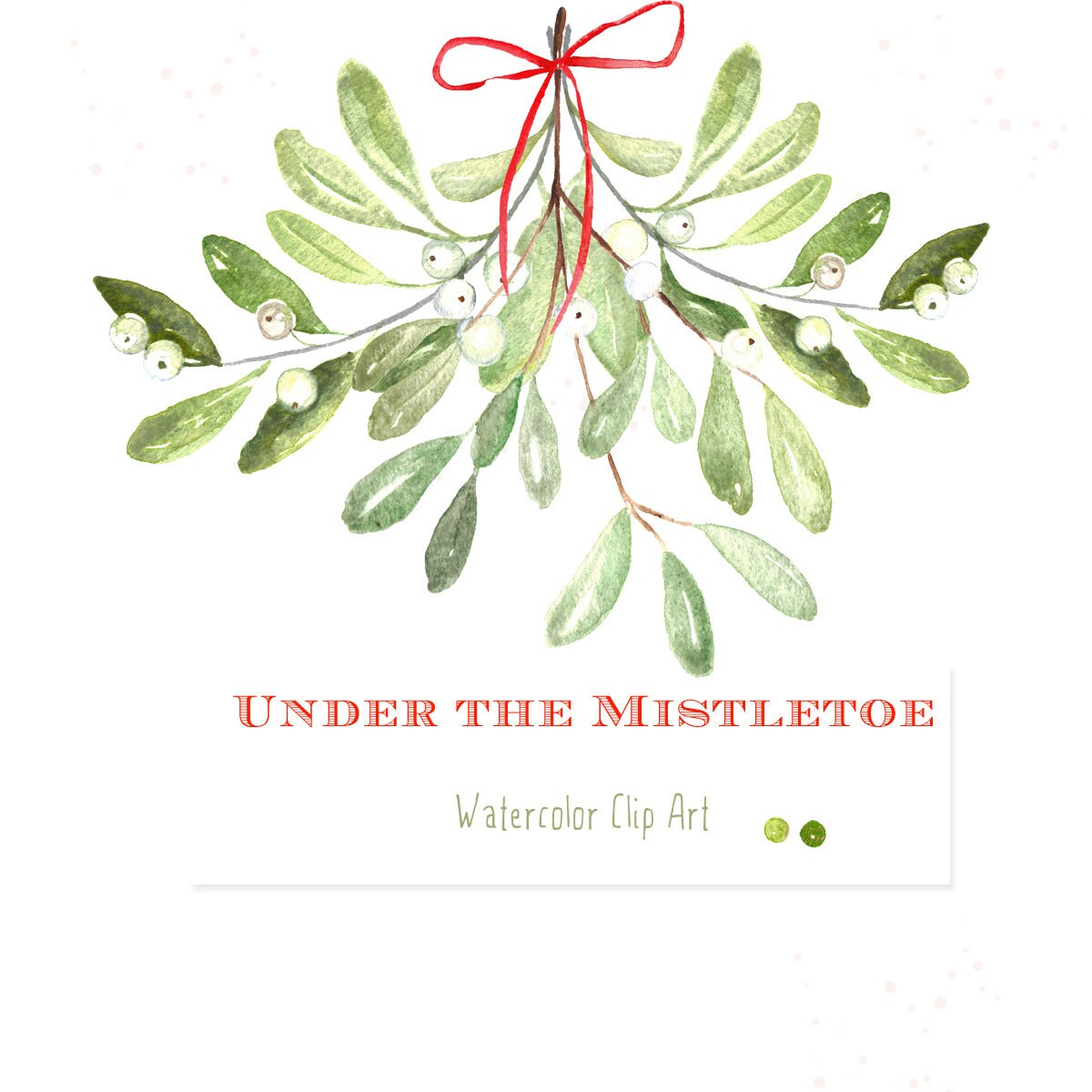 under the mistletoe watercolor clip art hand by labfcreations under the mistletoe watercolor clip art hand by labfcreations