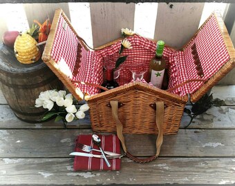 Collectible Picnic Time Inc Picnic Basket/Beachgoing Gear/Storage Basket/Park Lunch Basket/Best Gift idea/Country Decor/Scarf Storage/F1472