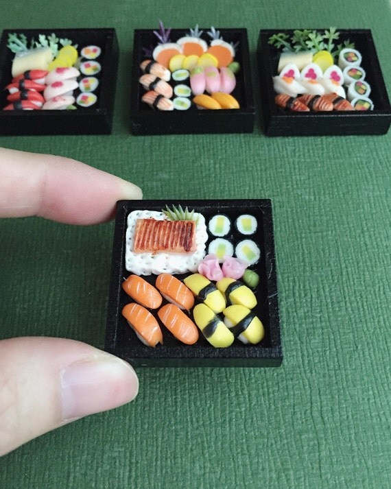 Miniature Japanese SushiMiniature Sushi by NattyCollection on Etsy