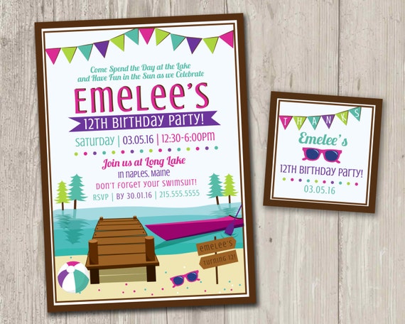 Lake Party Invitations 3