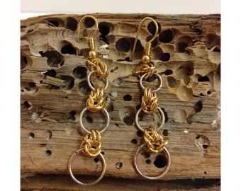 Gold Wire Wrap Earrings