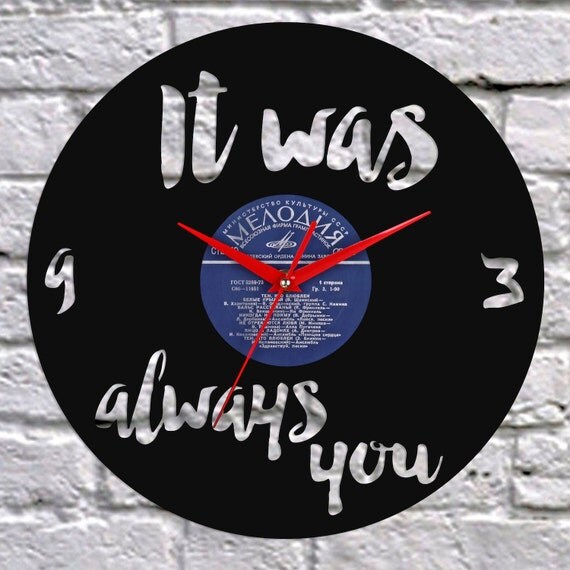 Inspirational quotes Vinyl Clock Quote Vinyl Art by NixieDream