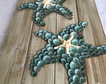 Starfish pallet. Shell starfish. Starfish art.