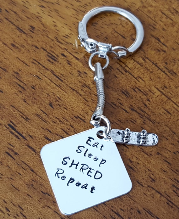 SNOWBOARD Keychain SKI Keychain Personalized by GirlCrewCreations