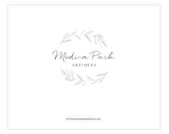 Pre Made Logo Design - Watercolor Logo - Boutique Logo - Small Business Logo - "Medica Park"