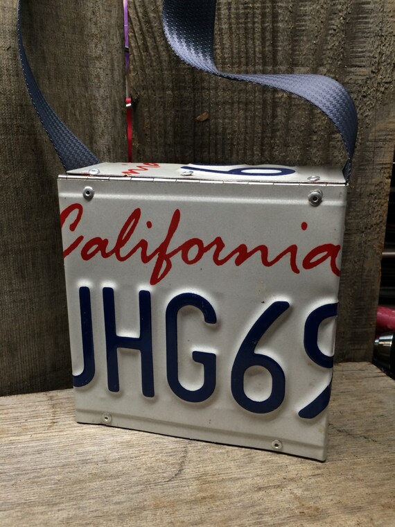 California license plate purse.