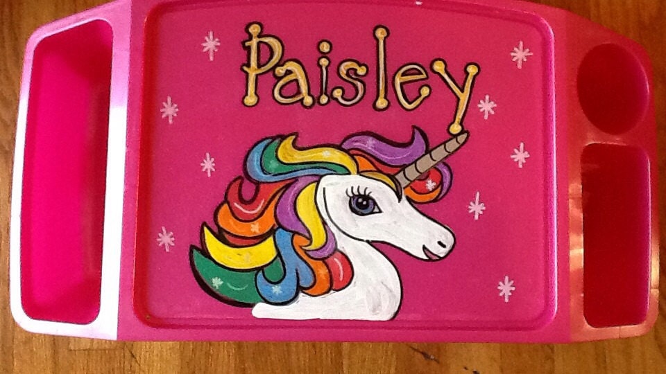Unicorn lap tray, unicorn activity tray, unicorn tray, unicorn art tray, unicorn game tray, unicorn tv tray, unicorn homework tray, unicorn