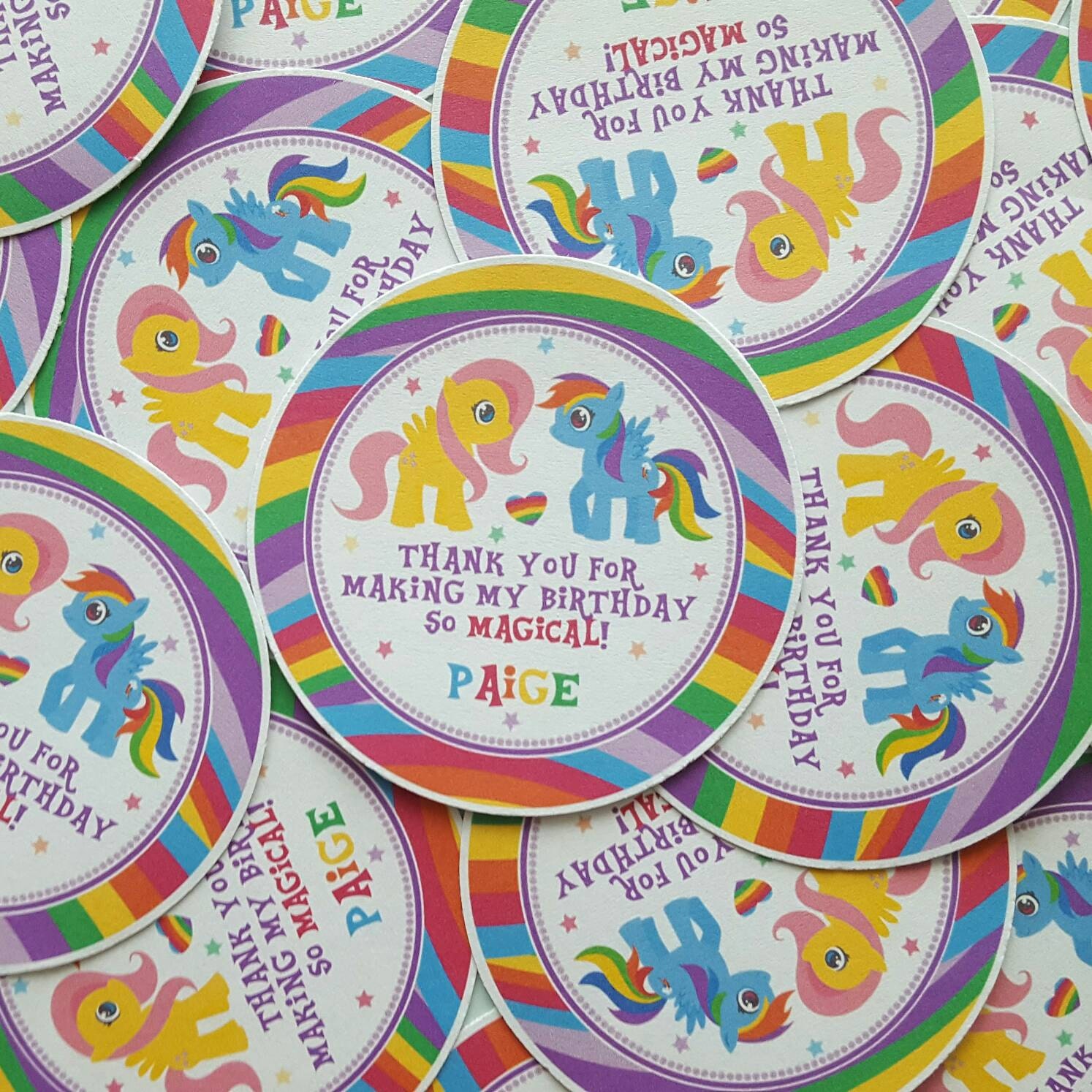 My Little Pony Inspired Favor Tags