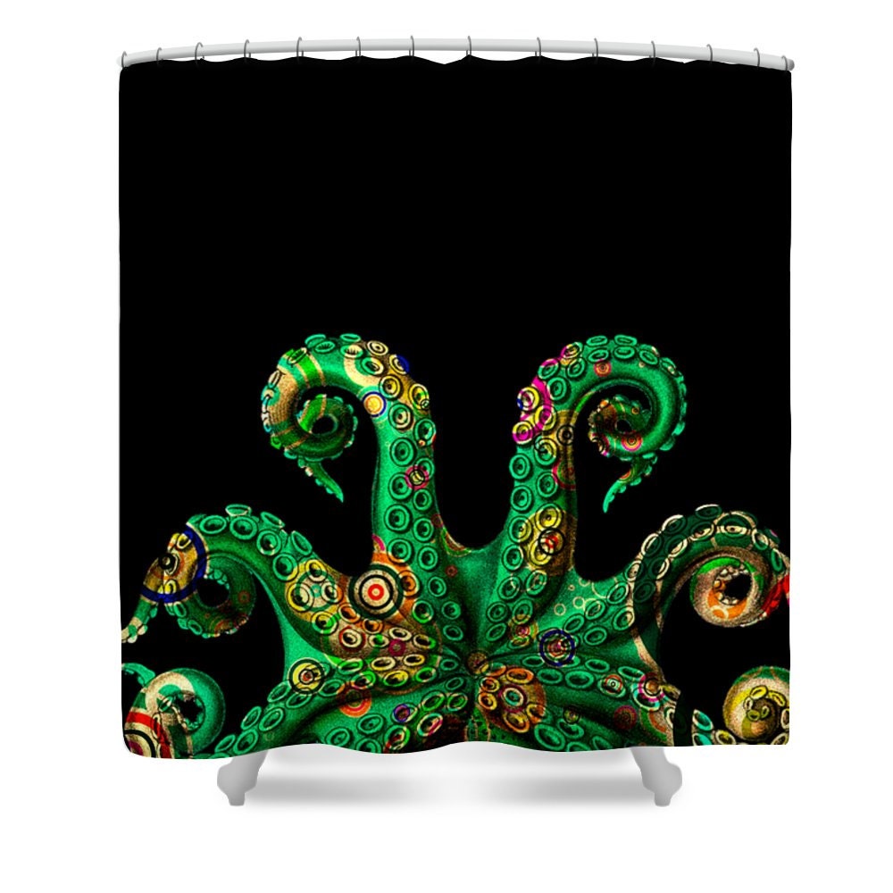 Funky Octopus Tentacle Shower Curtain Octopus Bathroom Decor